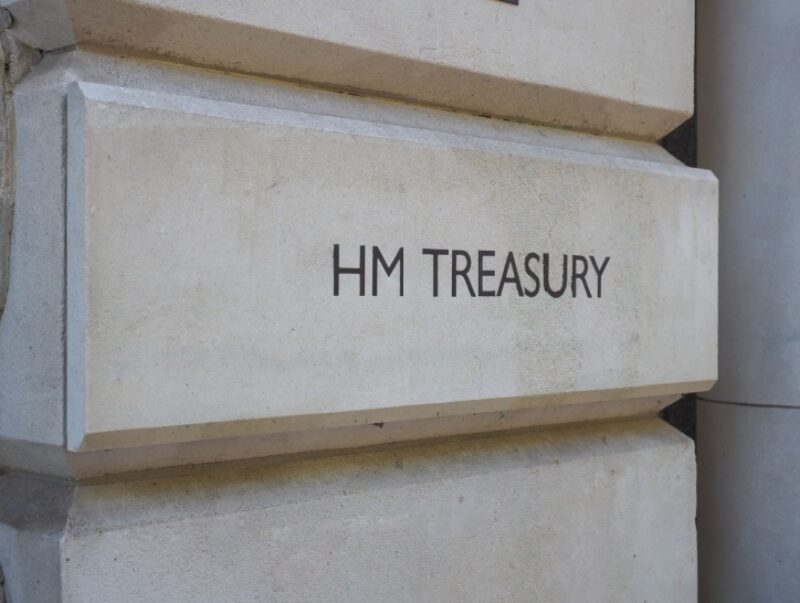 exterior of HM Treasury, London