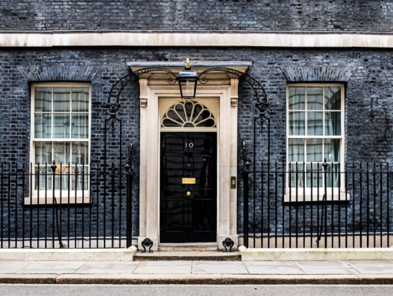 The front door of 10 Downing Street