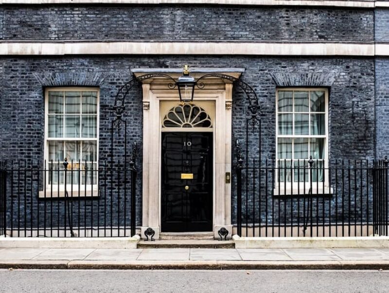 The front door of 10 Downing Street